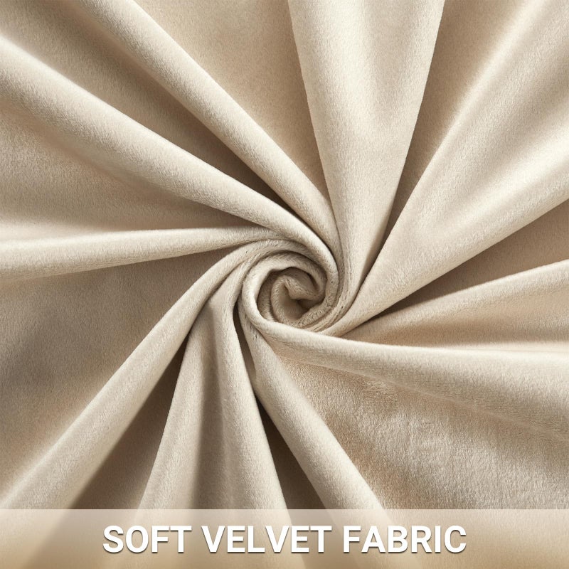 Dreaming Casa Darkening Velvet Curtains for Living Room Thermal Insulated Rod Pocket Back Tab Window Curtain for Bedroom 2 Panels 52" W x 108" L - Image 3